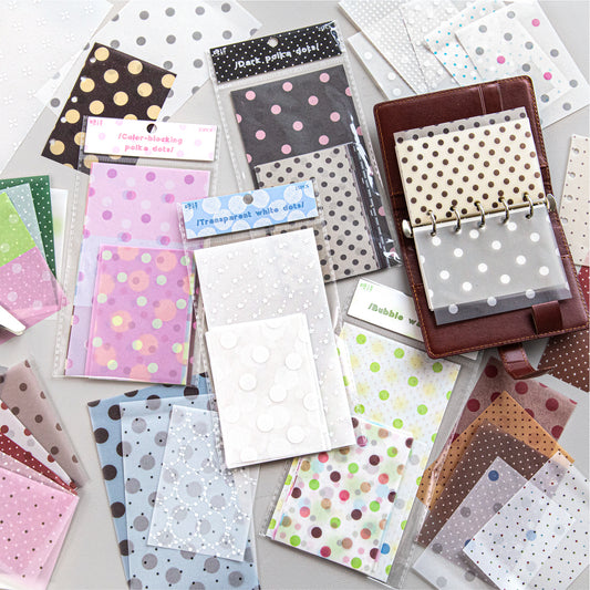 [2603-091] Dot Pattern Vellum Background Paper 4 Styles