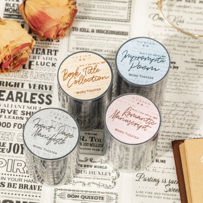 [2603-114] Typography Quote PET Tape 4 Styles