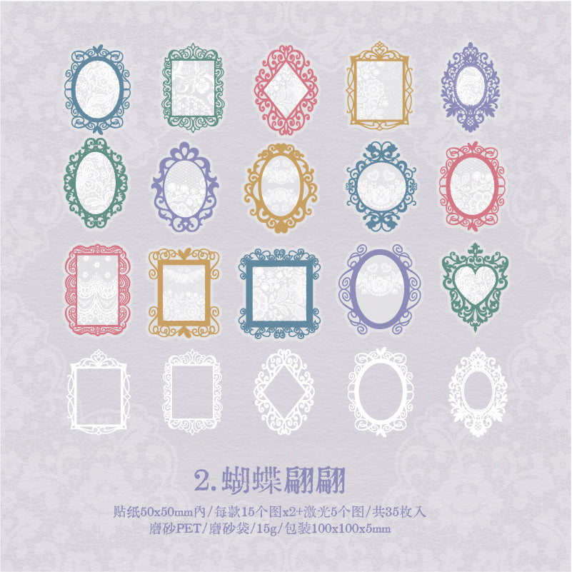 [2601-133] Dream & Starry Sea Bow Stickers – Soft Pastel Journaling Set (4 Designs)