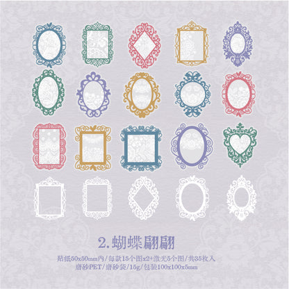 [2601-133] Dream & Starry Sea Bow Stickers – Soft Pastel Journaling Set (4 Designs)