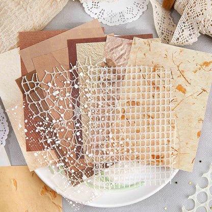 [2603-097] Romantic Textured Journal Collage Paper Pack 6 Styles