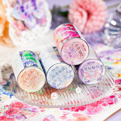 [2603-118] Butterfly Letter Iridescent PET Tape 4 Styles
