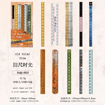 [2601-215] Vintage Time Label Sticker Strips