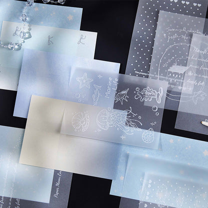 [2603-085] Soft Pastel Journal Background Paper 6 Styles