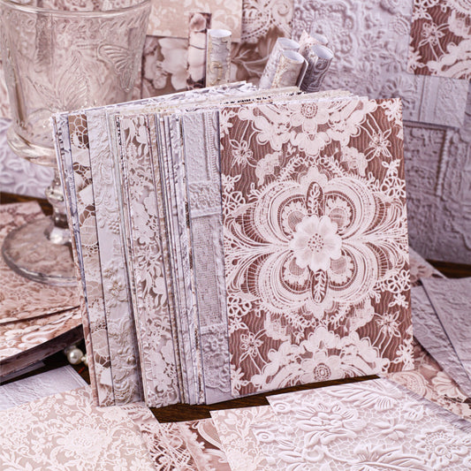 [2601-213] Vintage Lace Embossed Journal Paper Set