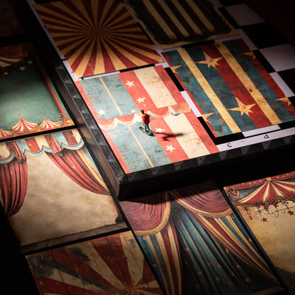 [2603-095] Vintage Circus Party Journal Background Paper 6 Styles