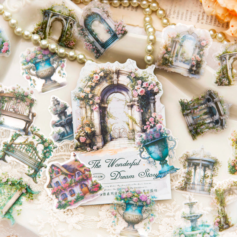 [2603-127] Dreamy Vintage Journal Collage Stickers 6 Styles