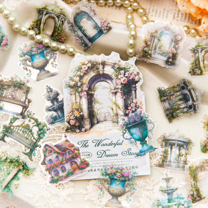 [2603-127] Dreamy Vintage Journal Collage Stickers 6 Styles