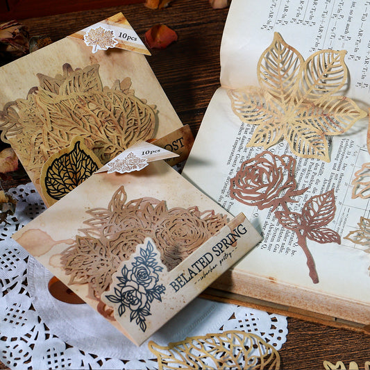 [2601-172] Poem of the Wild – Vintage Botanical Lace Paper Set (4 Designs)