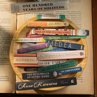 [2603-142] Vintage Book Page Journal Stickers 4 Styles