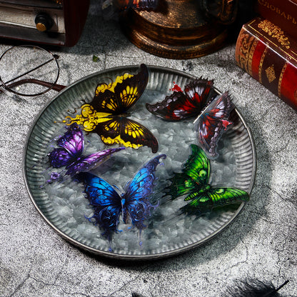 [2601-138] Lost Wonderland Gothic Butterfly Stickers – Dark Fantasy Foil Series (4 Designs)