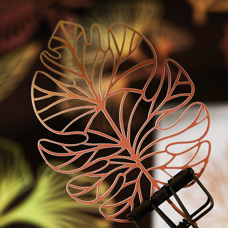 [2601-224] Falling Leaves Paper Cut Series Journal Collage Base Material Pack 10 Pieces 4 Styles