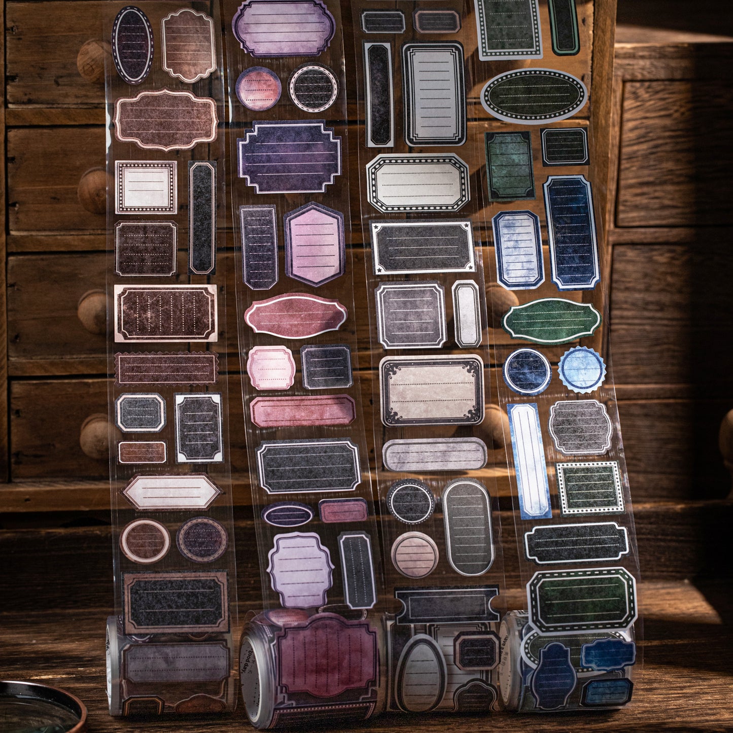 [2602-014] Vintage Handwritten Label Washi Tape 4 Styles