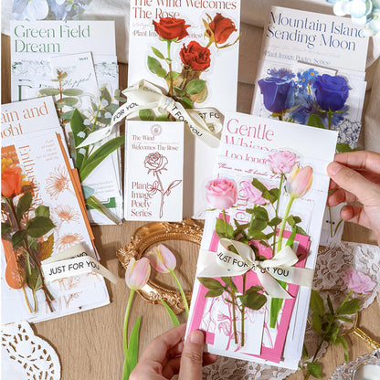 [2603-135] Botanical Collage Journal Stickers 6 Styles