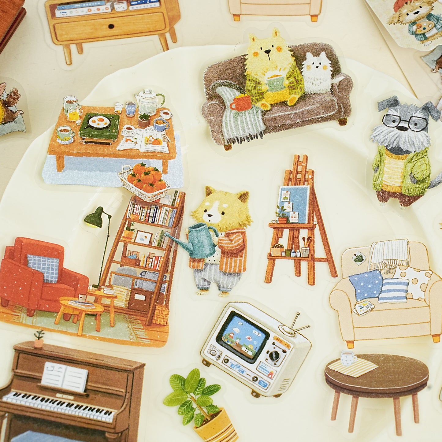 [2603-111] Cute Animal PET Sticker Pack 4 Styles