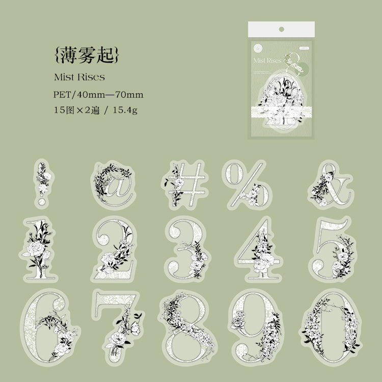 [2601-153] Vintage Butterfly PET Stickers – “Drunken Ink & Mist” Collage Series
