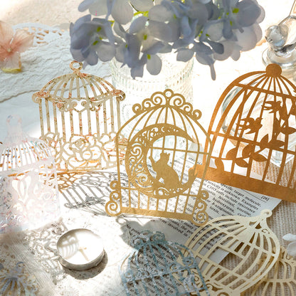 [2603-094] Romantic Lace Frame Journal Collage Stickers 6 Styles