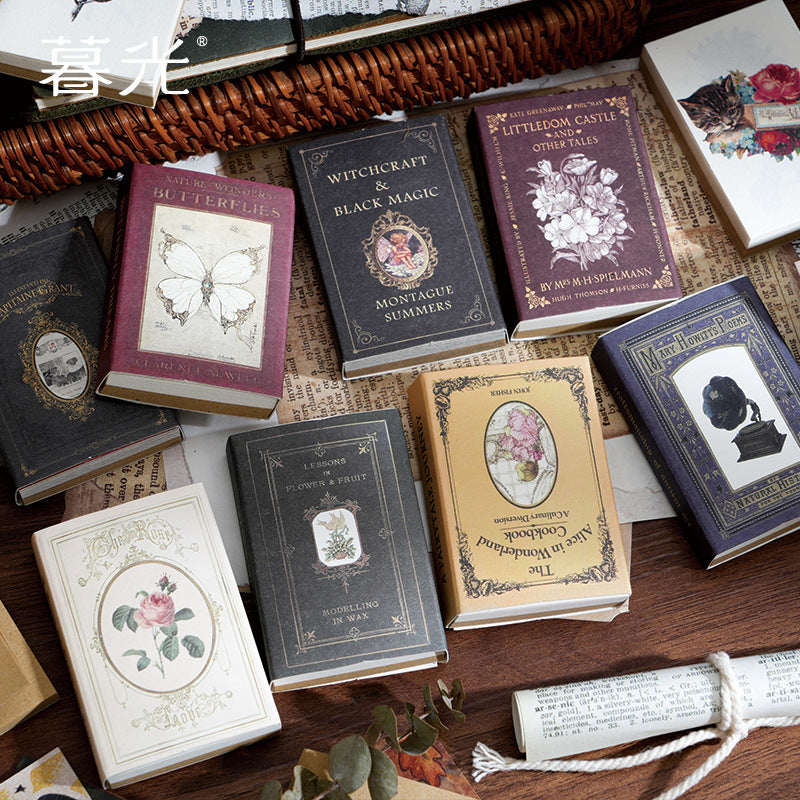 [2601-203] Vintage Book Collage Sticker Book 8 Styles