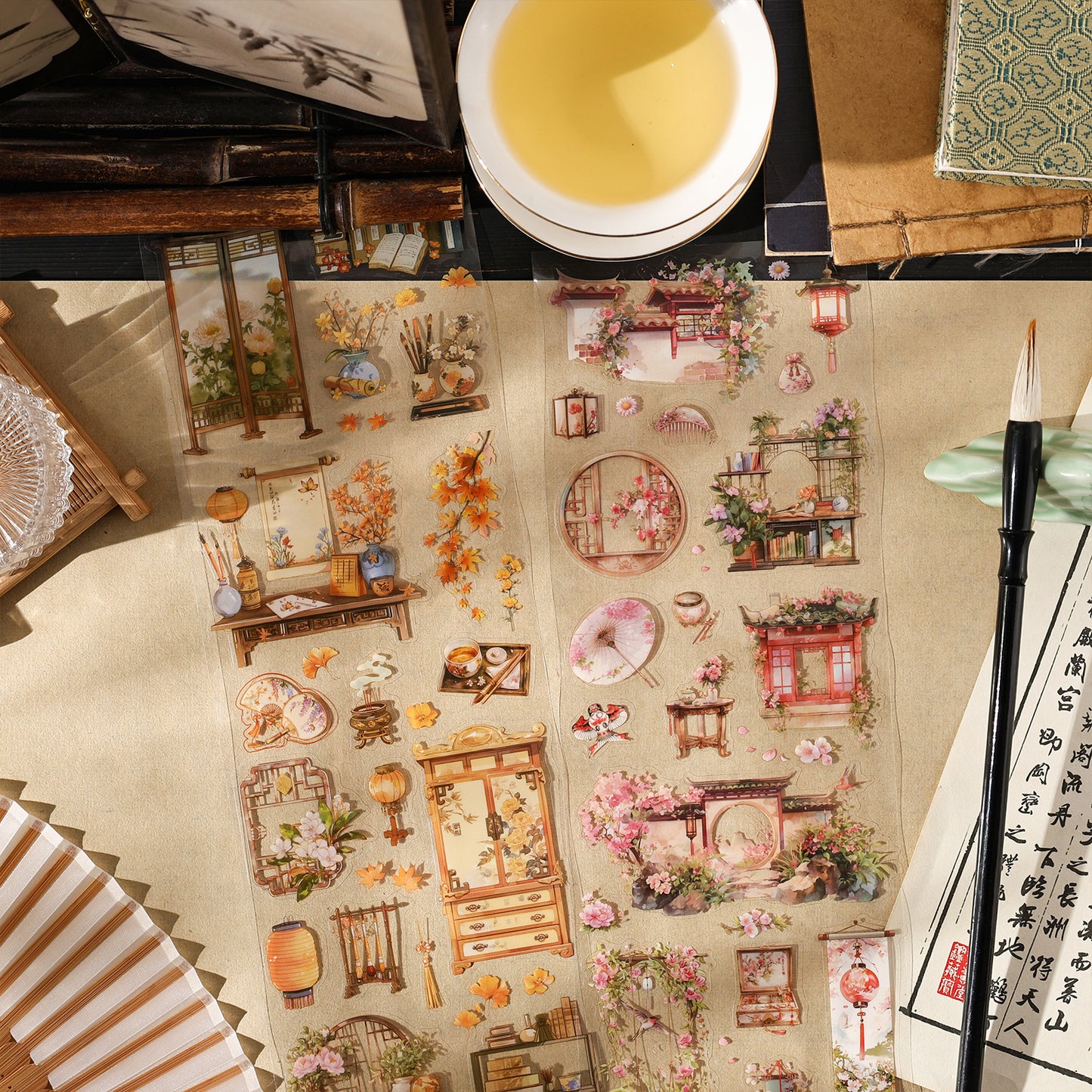 [2603-112] Chinese Seasonal Scene PET Tape 4 Styles