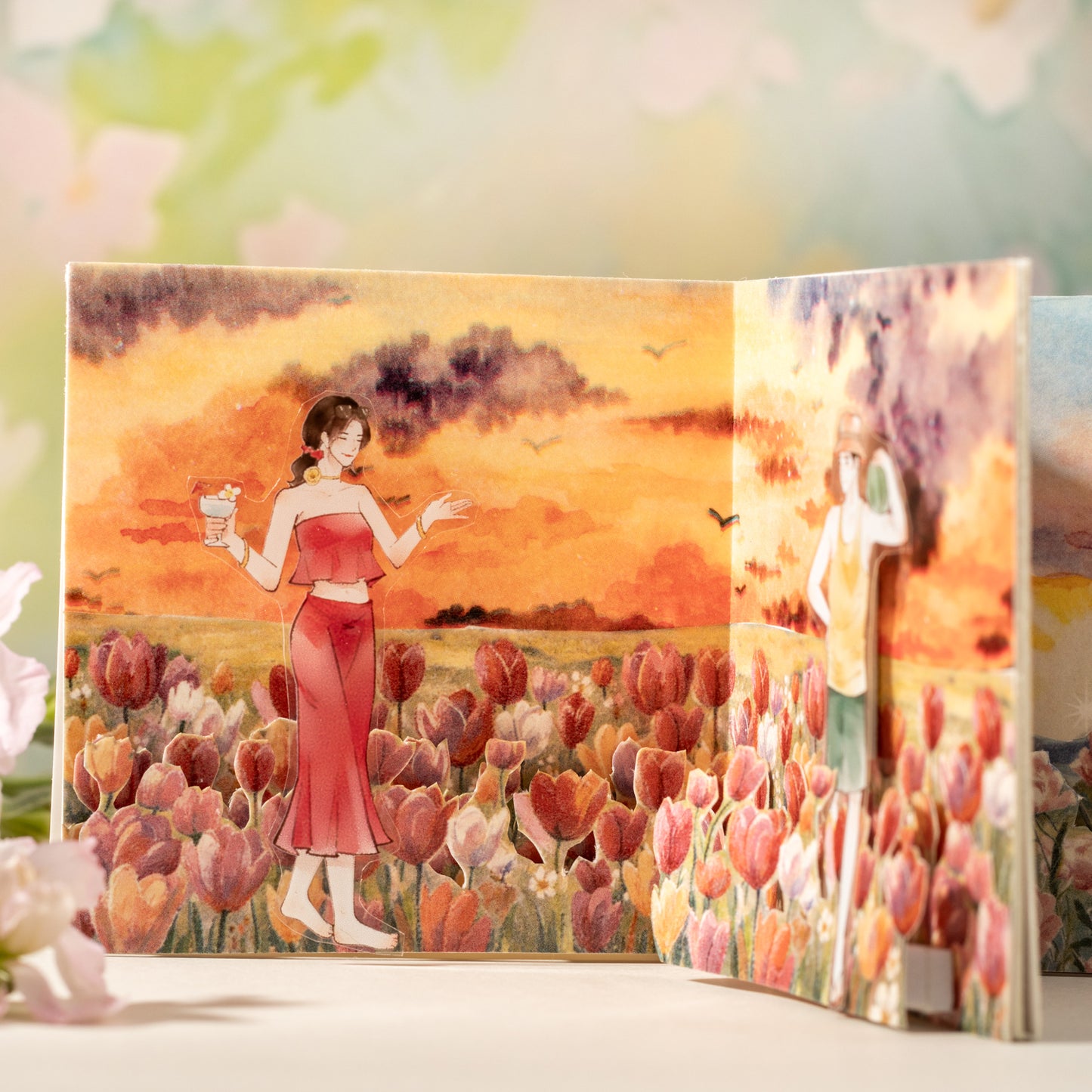 [2603-121] Floral Field Washi Tape 4 Styles
