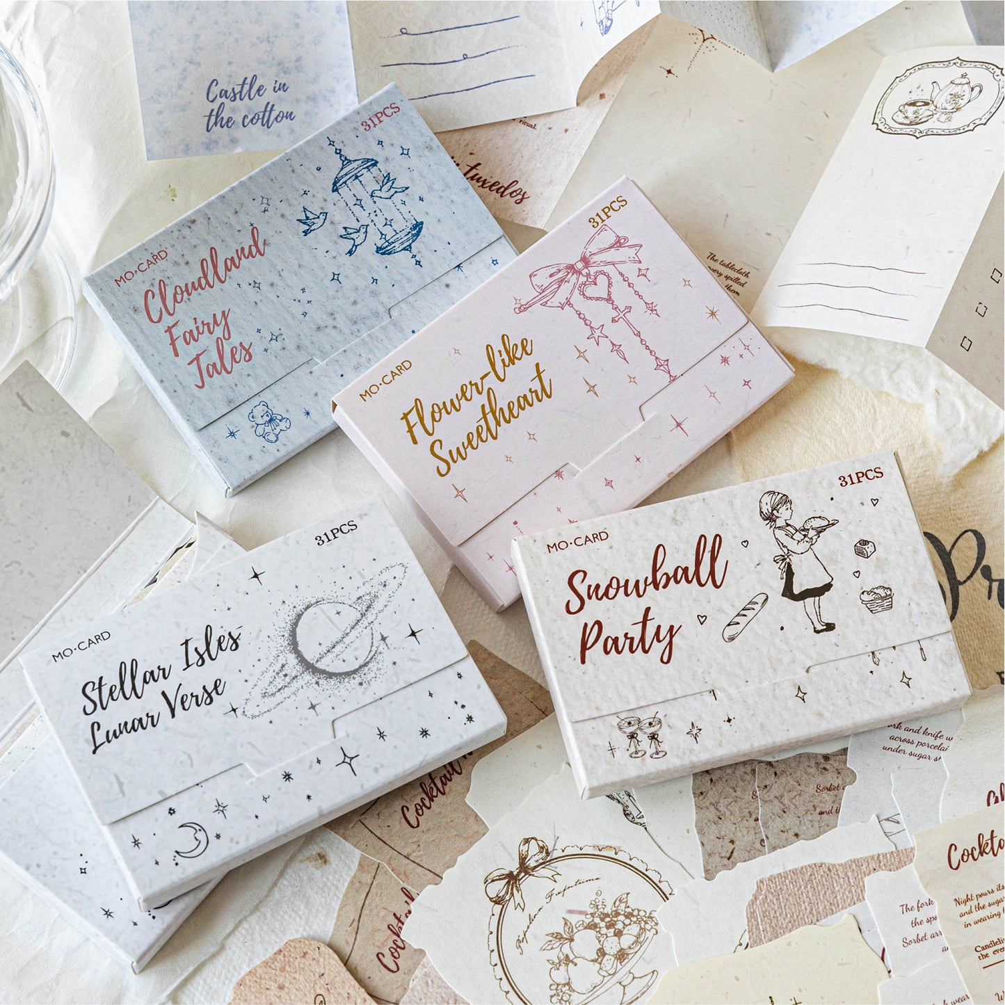 [2602-021] Dream Imprint Vintage Paper Stickers 4 Styles