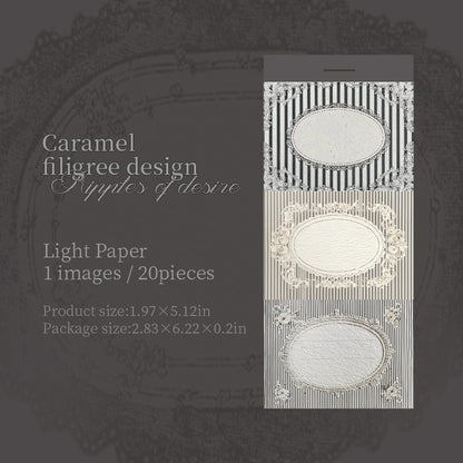 [2601-237] Vintage Floral Label Sticky Notes 6 Styles