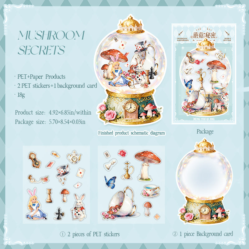 [2603-031] Fantasy Crystal Ball Scene Stickers 4 Styles