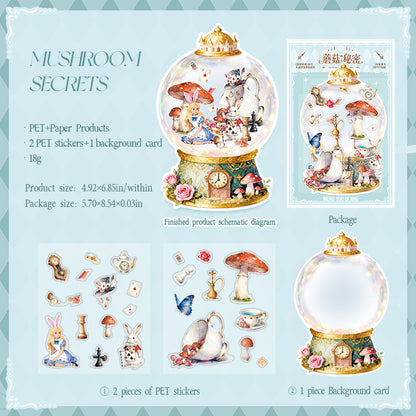 [2603-031] Fantasy Crystal Ball Scene Stickers 4 Styles