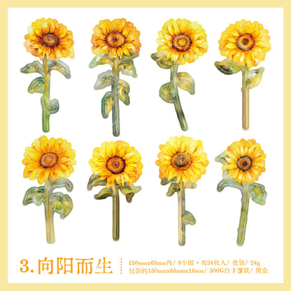 [2603-128] Floral Bouquet Journal Stickers 4 Styles