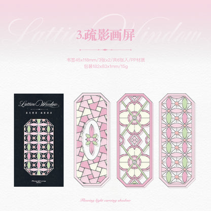 [2601-201] Flowlight Stained Glass PP Bookmarks 6 Piece Set