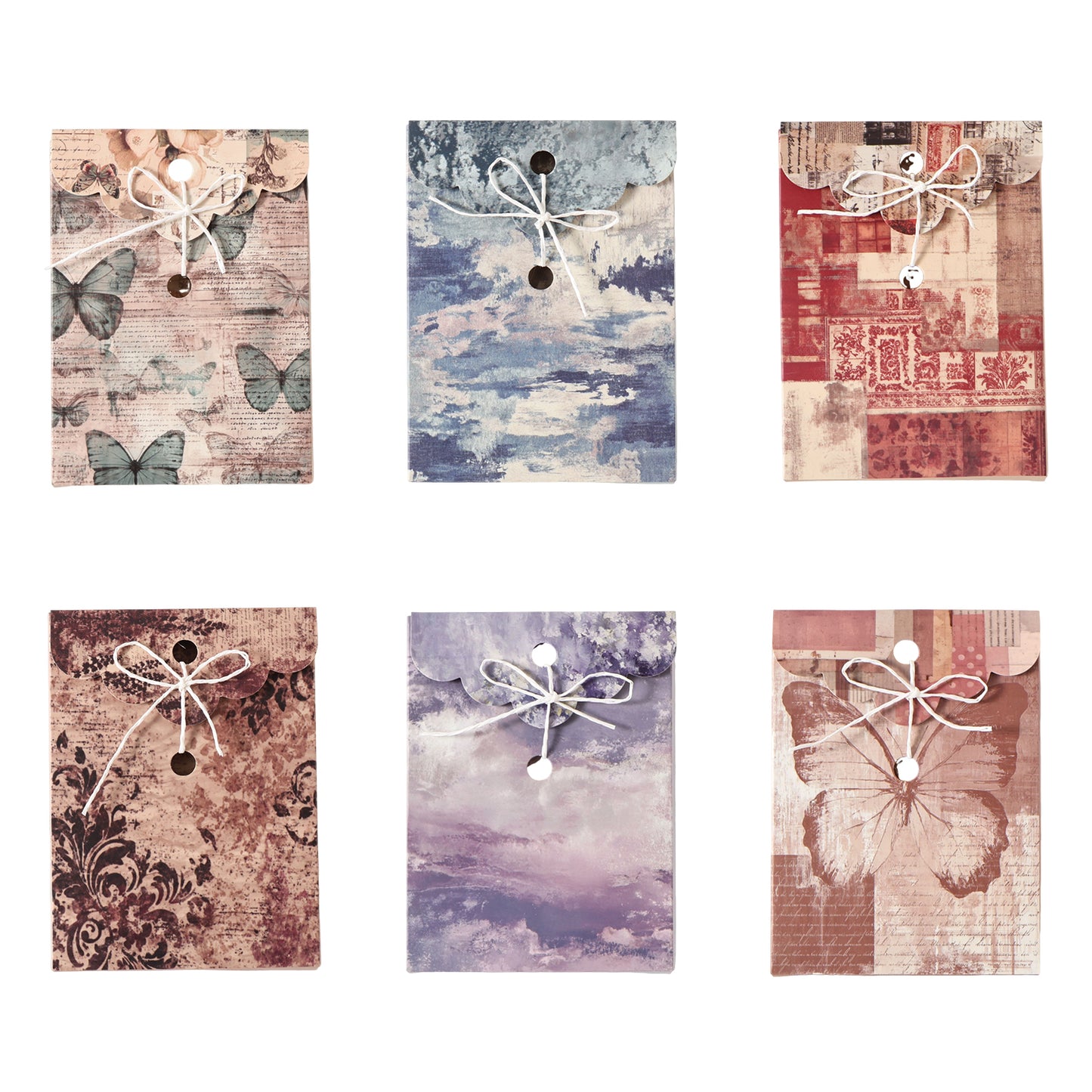 [2601-222] Deep Imprint Series Vintage Texture Journal Paper Set 30 Sheets