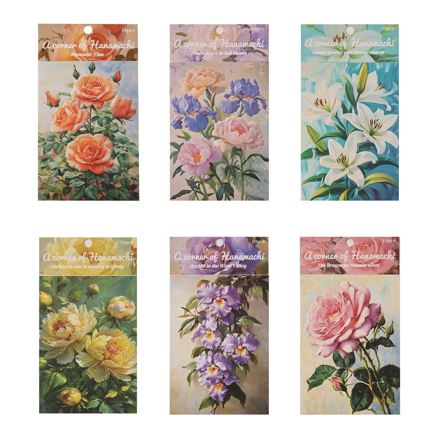 [2602-033] Embossed Floral Decorative Paper 6 Styles