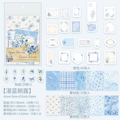 [2601-226] Flower Habitat Station Series Floral Butterfly Journal Sticker Material Pack 6 Styles