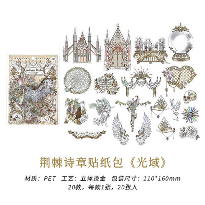 [2603-116] Luxury Vintage PET Sticker Pack 4 Styles
