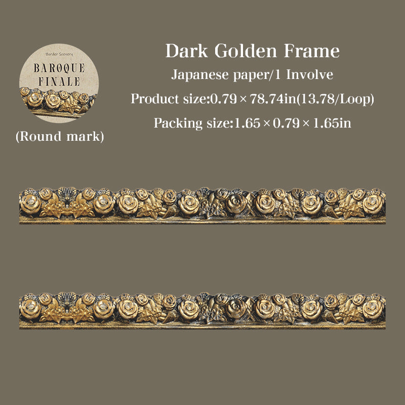 [2601-158] Baroque Finale – Ornate Frame Washi Tape Set (4 Designs)