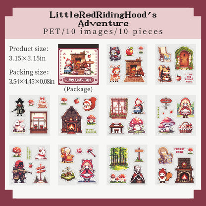 [2603-139] Pixel Fairy Tale PET Sticker Book 4 Styles