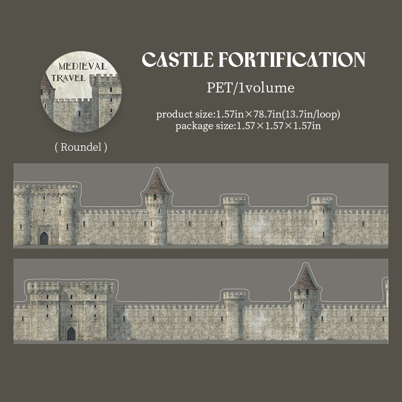 [2603-093] Medieval Travel Scene PET Tape 6 Styles