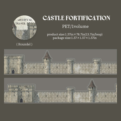 [2603-093] Medieval Travel Scene PET Tape 6 Styles