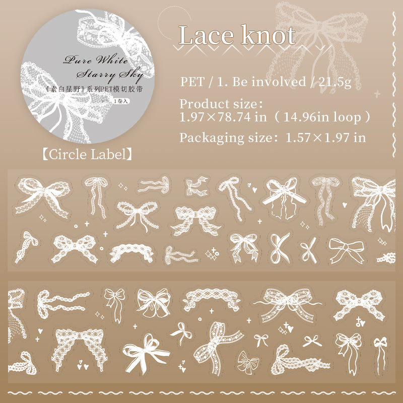 [2603-035] European PET Die Cut Collage Tape 6 Styles