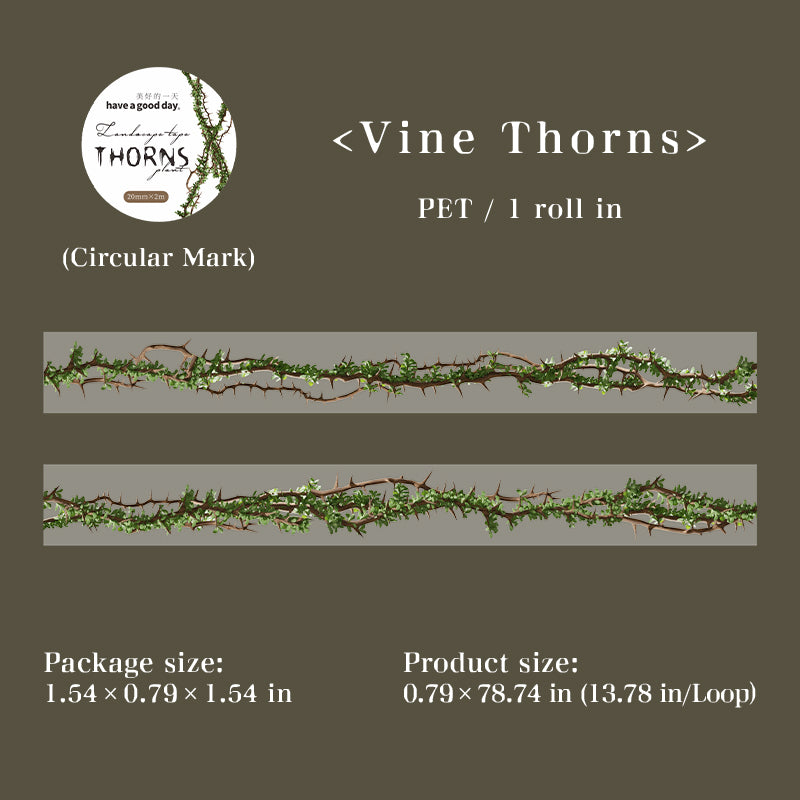 [2601-187] Thorn Garden Botanical PET Washi Tape