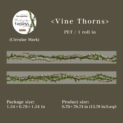 [2601-187] Thorn Garden Botanical PET Washi Tape