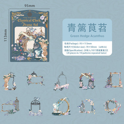 [2603-025] Garden Floral PET Frame Stickers 6 Styles