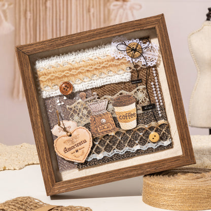 [2601-140] Linen Whisper PET Washi Tape – Vintage Woven Lace Series (6 Designs)