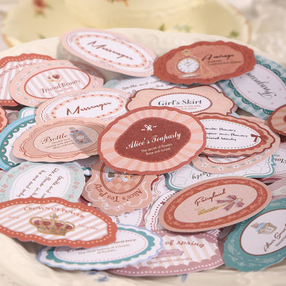 [2601-182] Alice Sweet Dream Sticker Box Set – 6 Designs, 20 Sheets, Fairy Tale Journal Stickers