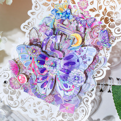 [2603-118] Butterfly Letter Iridescent PET Tape 4 Styles