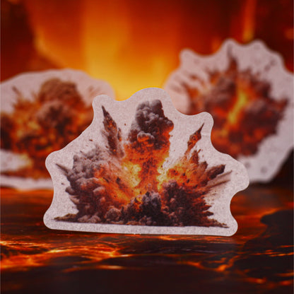 [2601-144] Explosive Color Washi Stickers – “Burst Moment” Collage Set (6 Designs 16 Pieces)