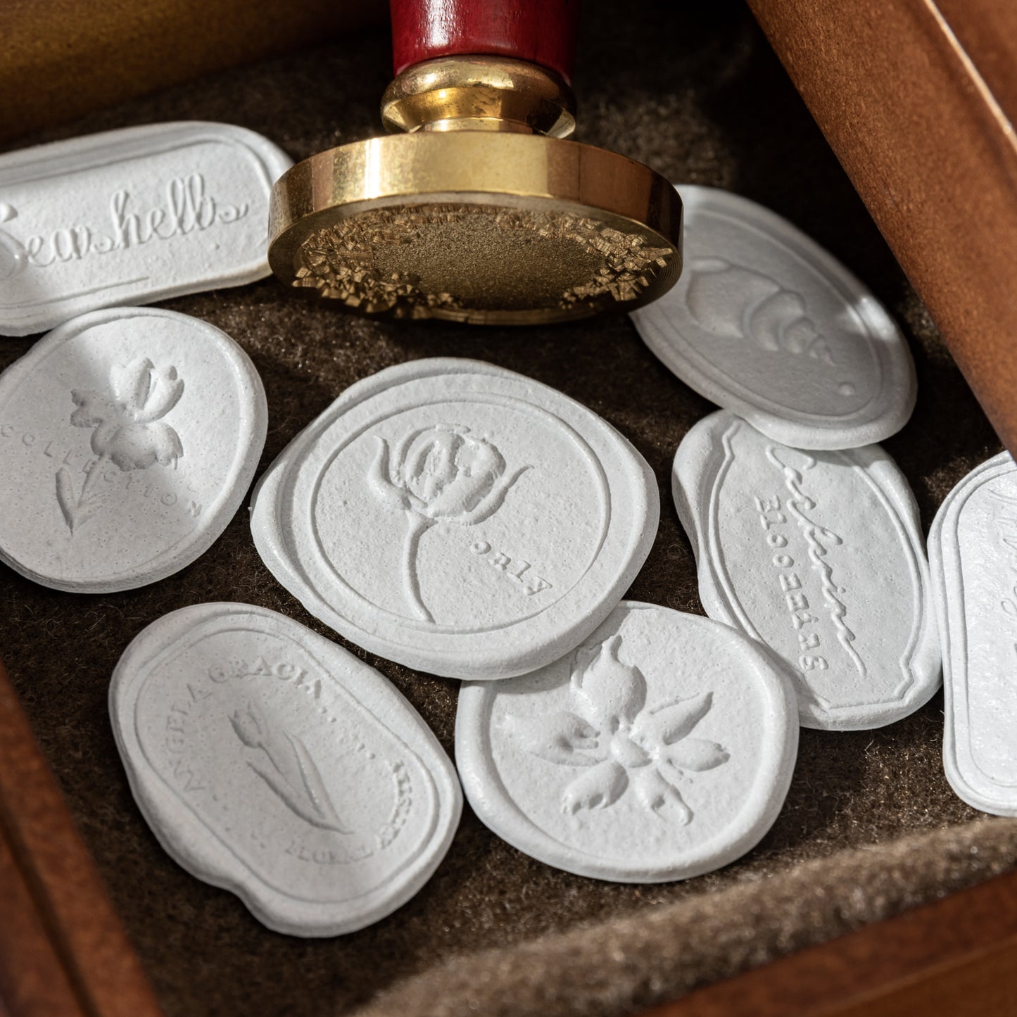 [2601-134] 3D Wax Seal Stickers – Soft Moments Vintage Journaling Set (4 Designs)