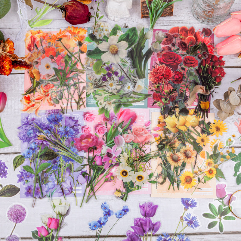 [2601-207] Floral Butterfly Journal Sticker Pack