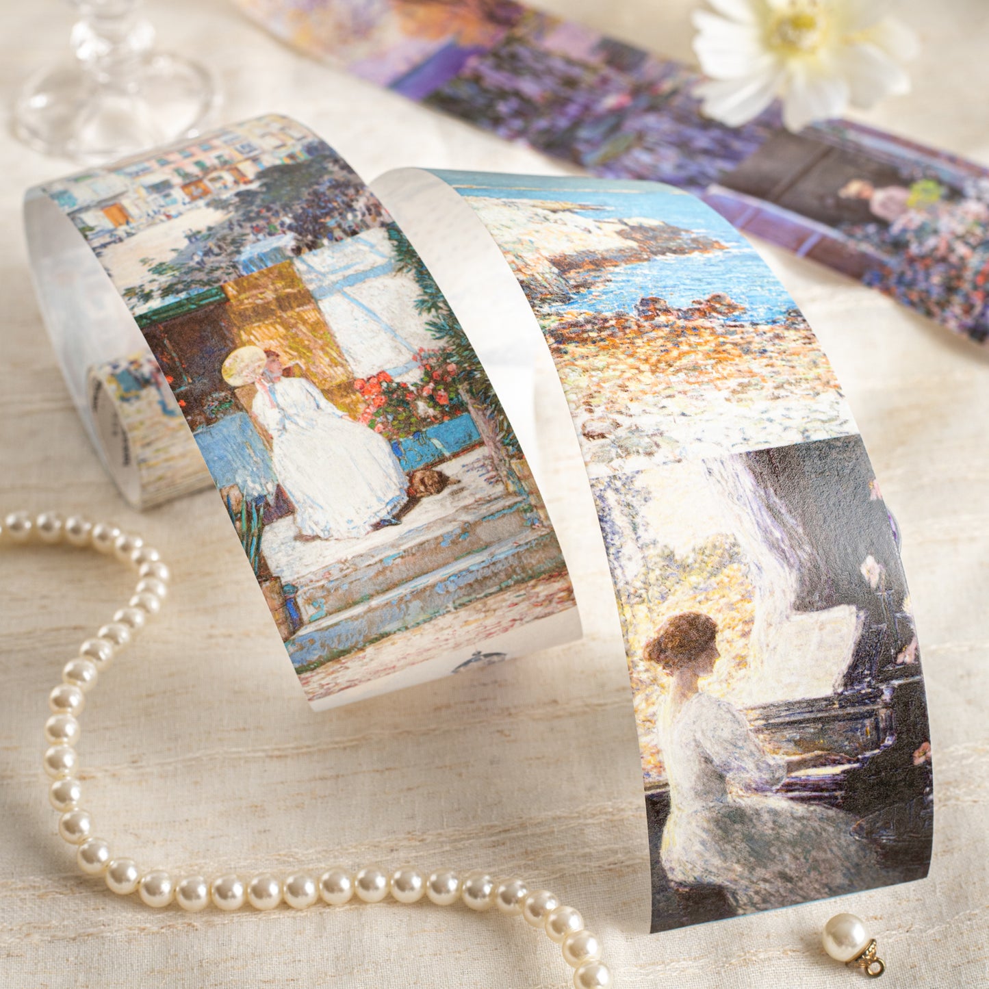 [2603-059] Impressionist Oil Painting Background Tape 4 Styles