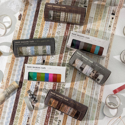 [2601-205] Vintage Life Washi Tape Set 10 Rolls 6 Styles